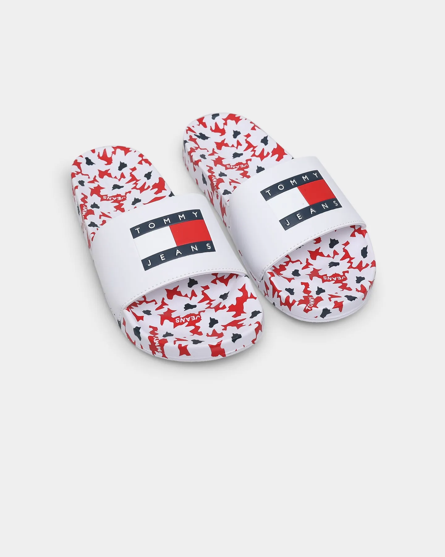 Tommy Jeans Women's Printed Pool Slides Red/White/Blue