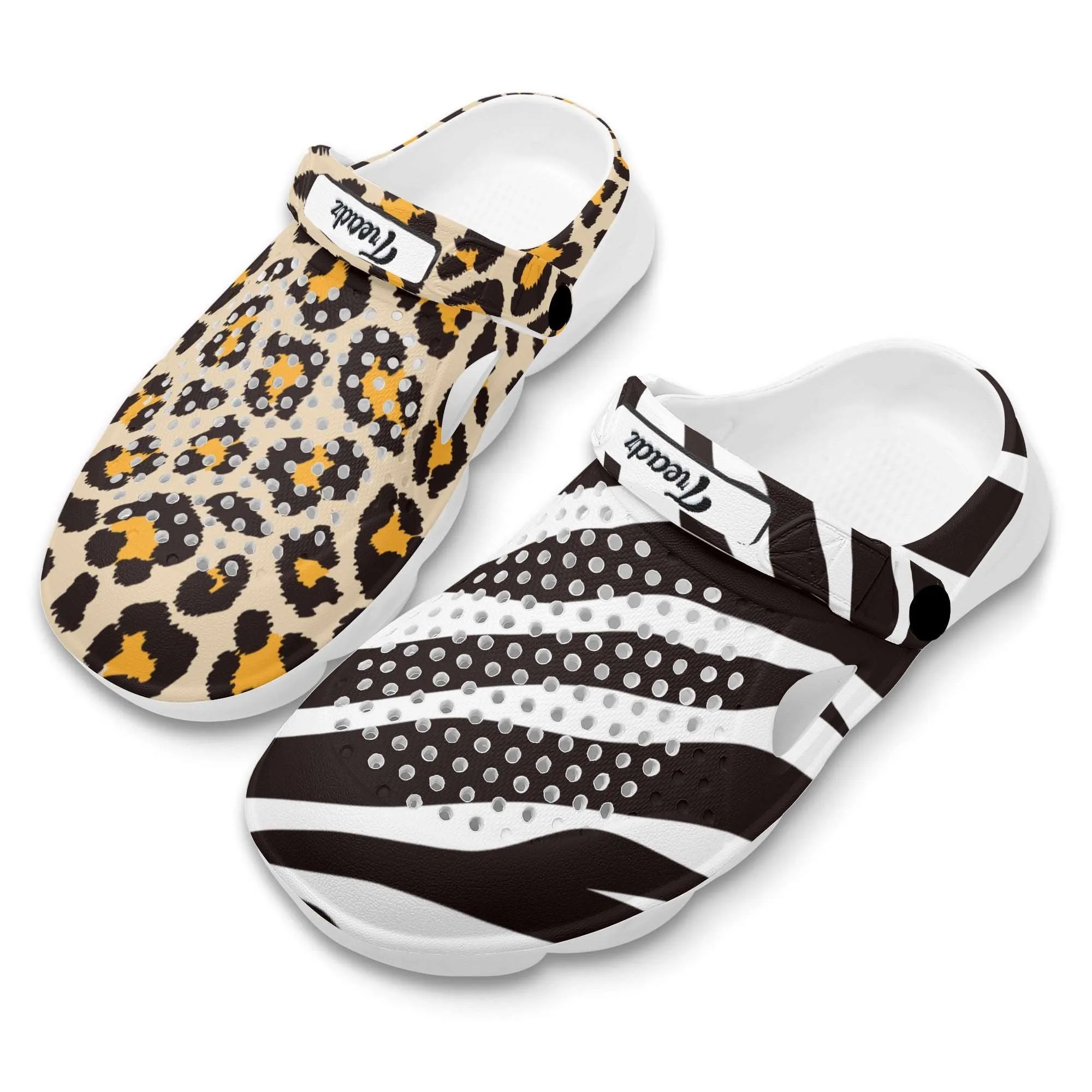 Treadz Mismatched Clogs - Safari