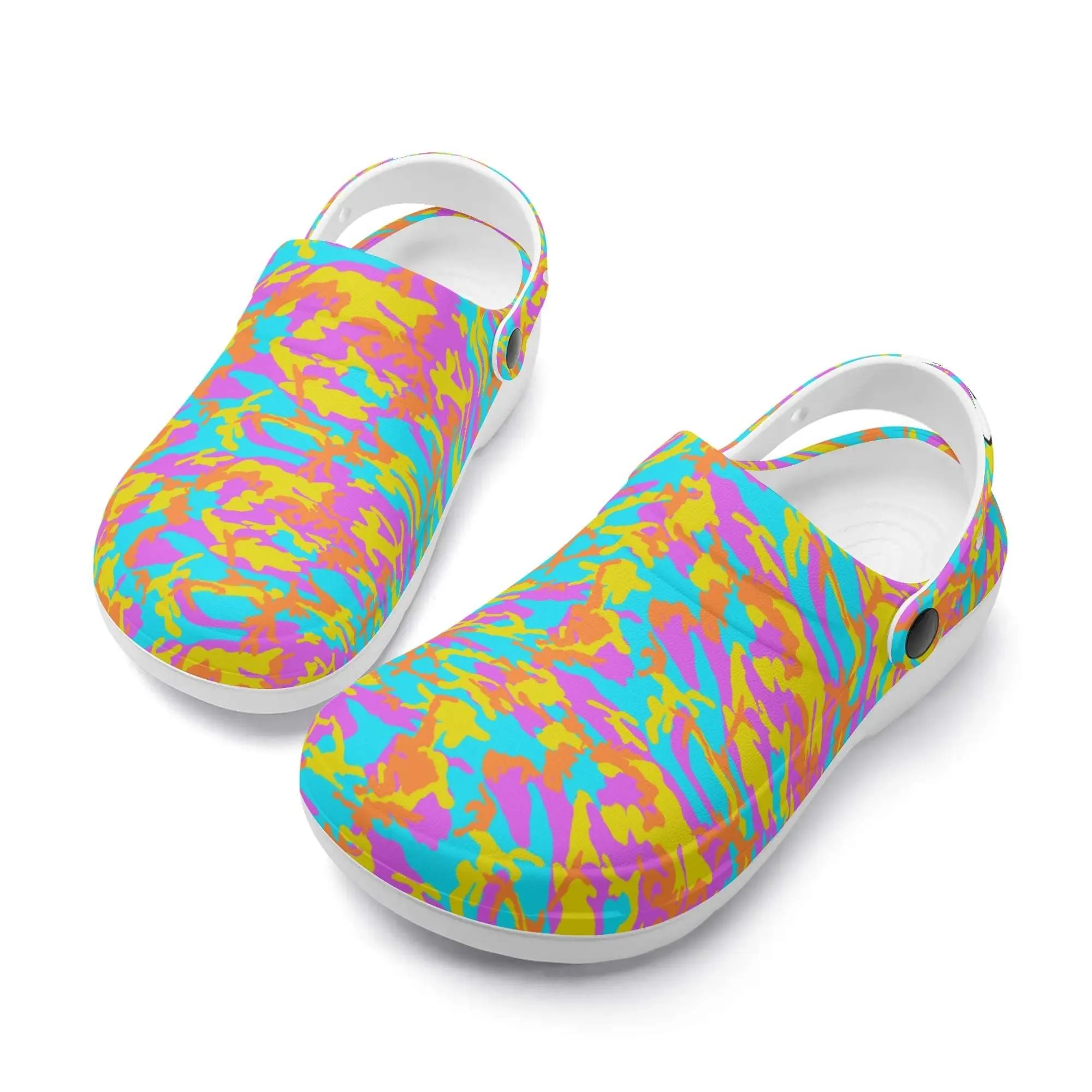 Treadz Nursing Slide On Clogs - Thunder Camo