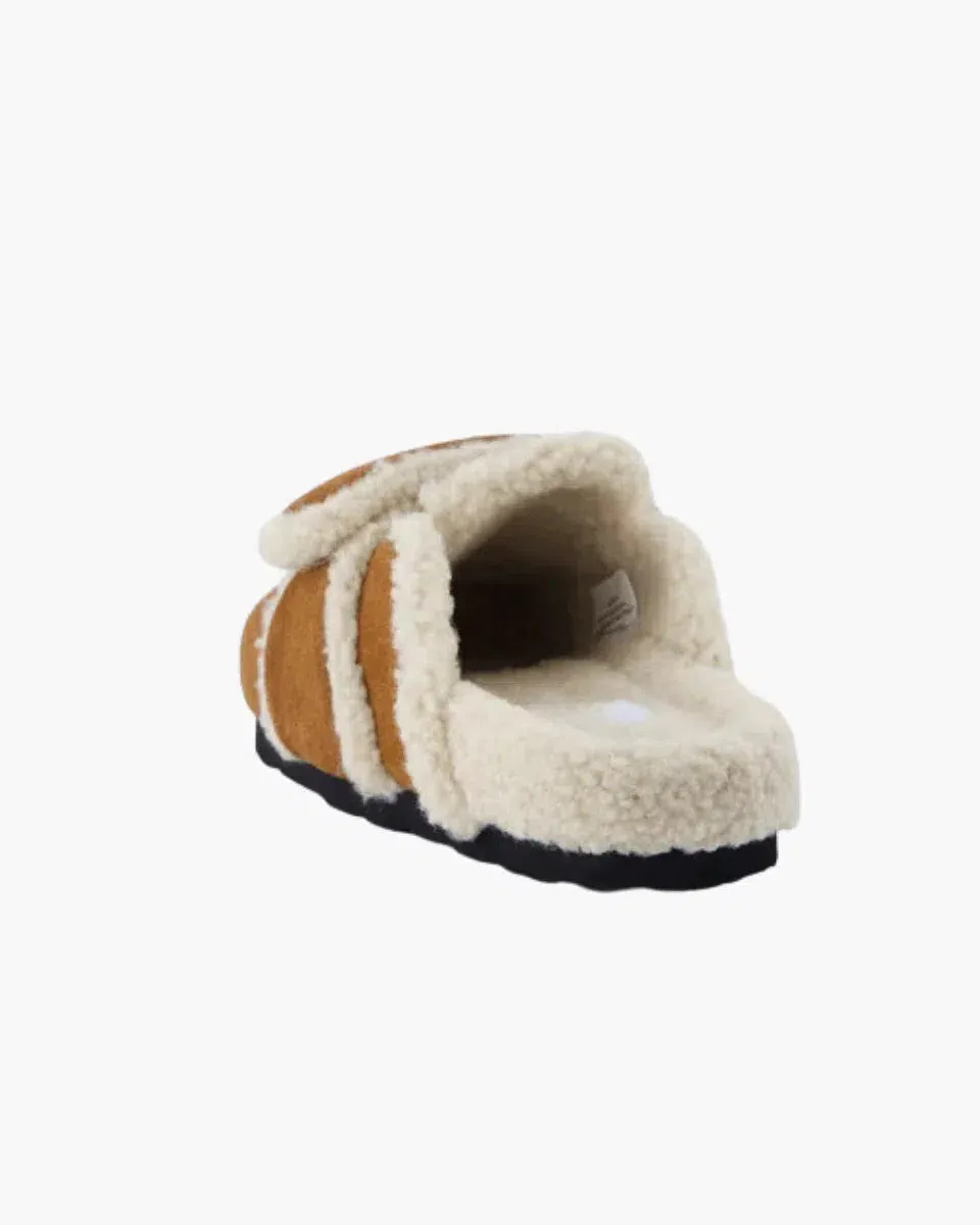 Vero – Faux sheepskin lining – Suede clogs