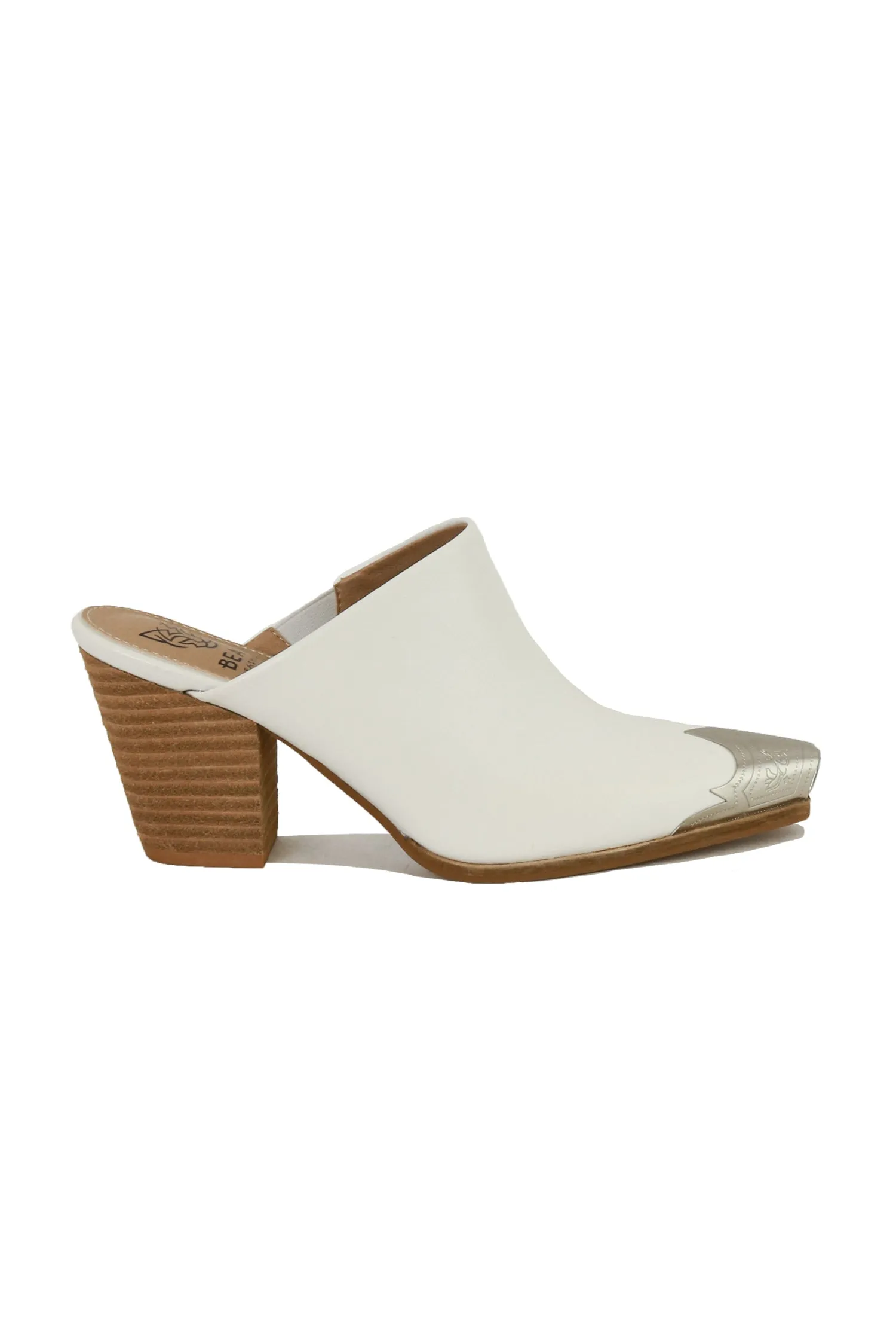 Western Metal-Toe Block Heel Mule – DAKOTA-03