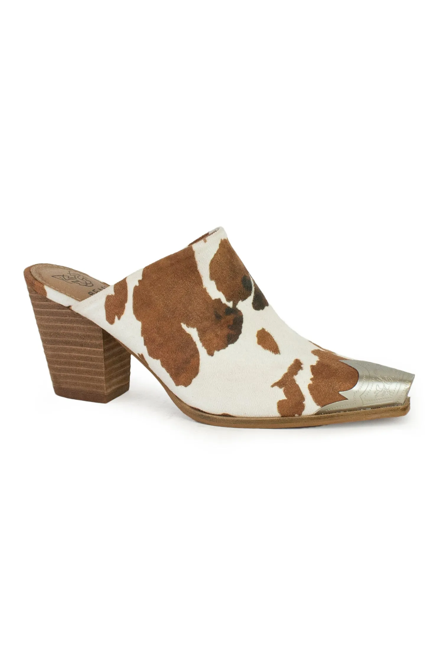 Western Metal-Toe Block Heel Mule – DAKOTA-03