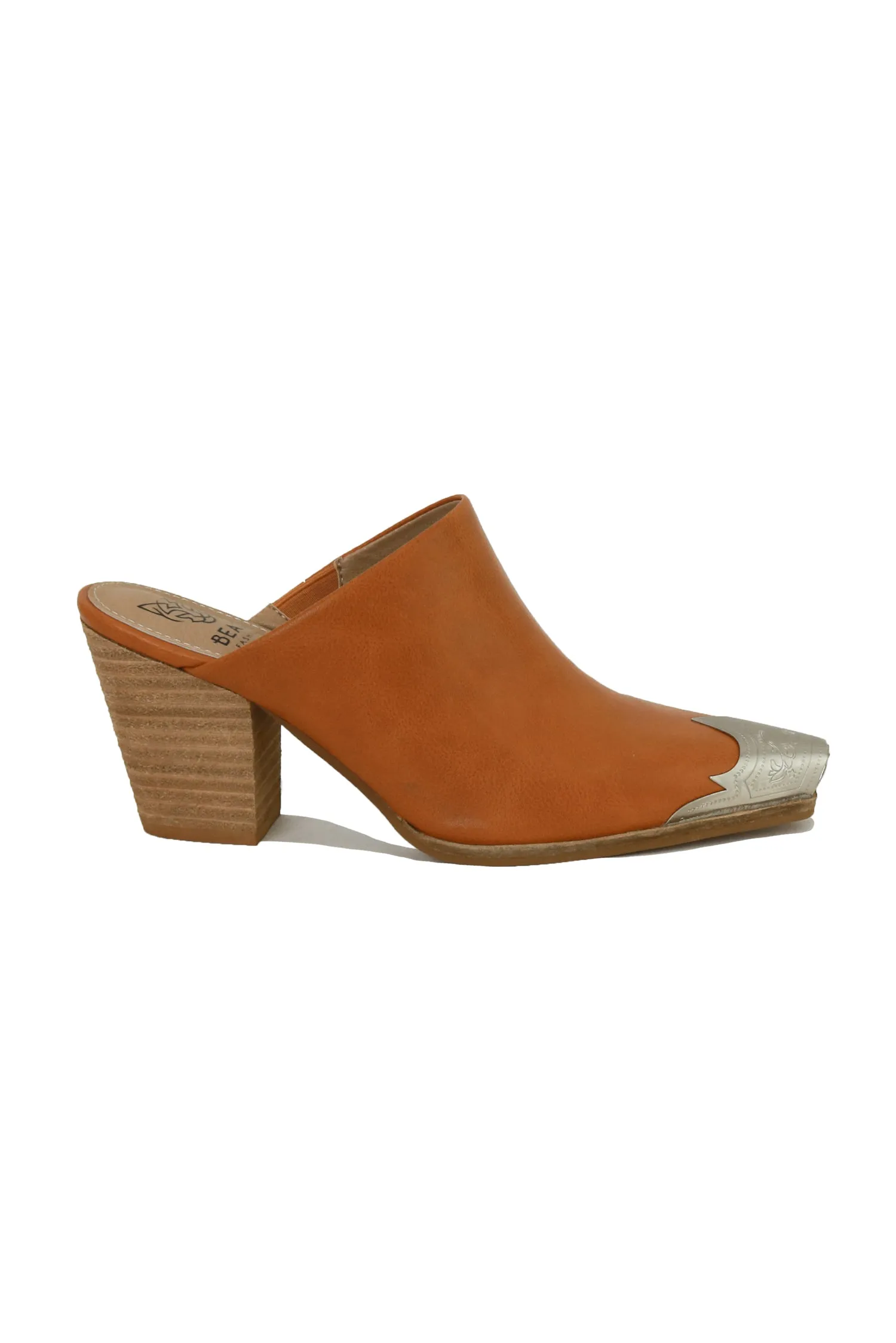 Western Metal-Toe Block Heel Mule – DAKOTA-03