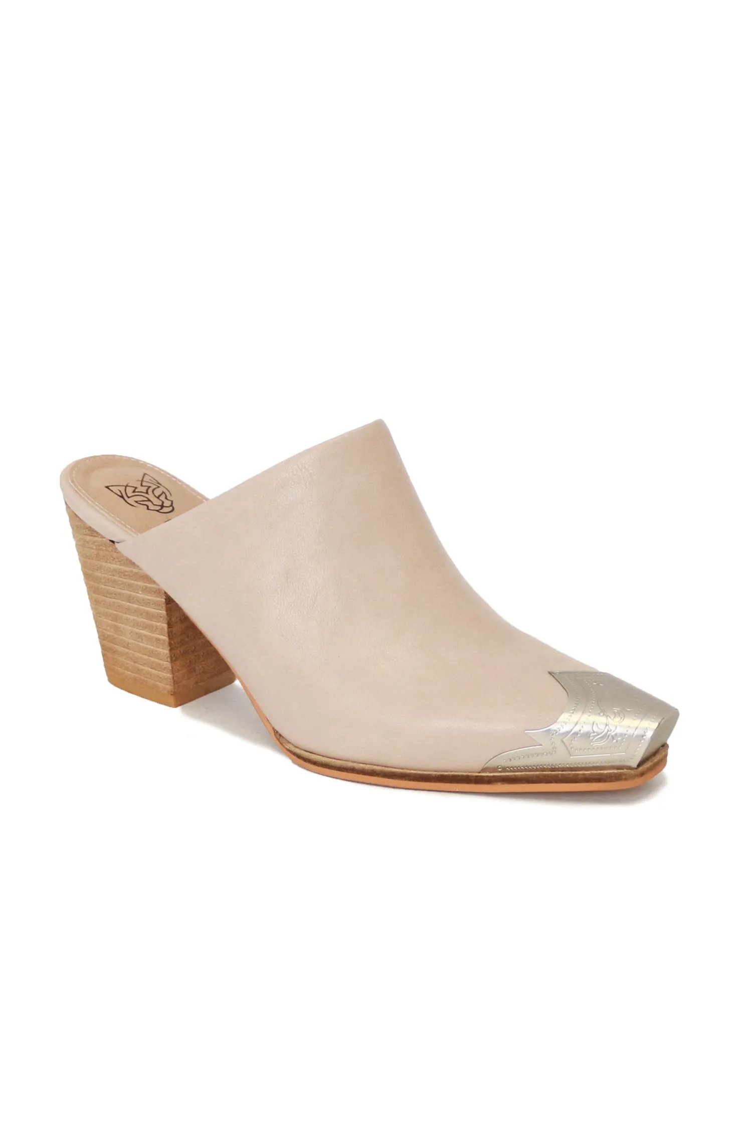 Western Metal-Toe Block Heel Mule – DAKOTA-03