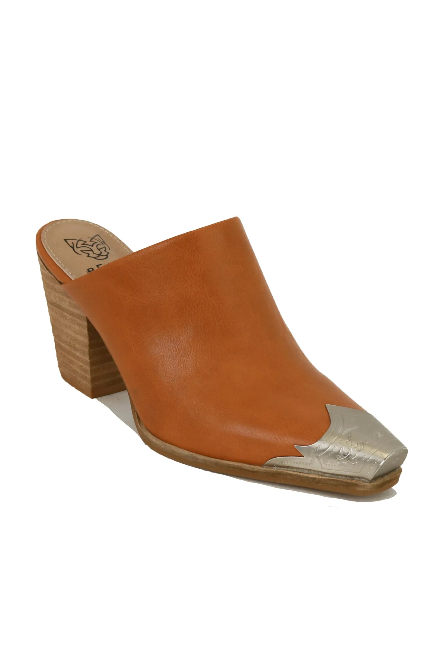 Western Metal-Toe Block Heel Mule – DAKOTA-03