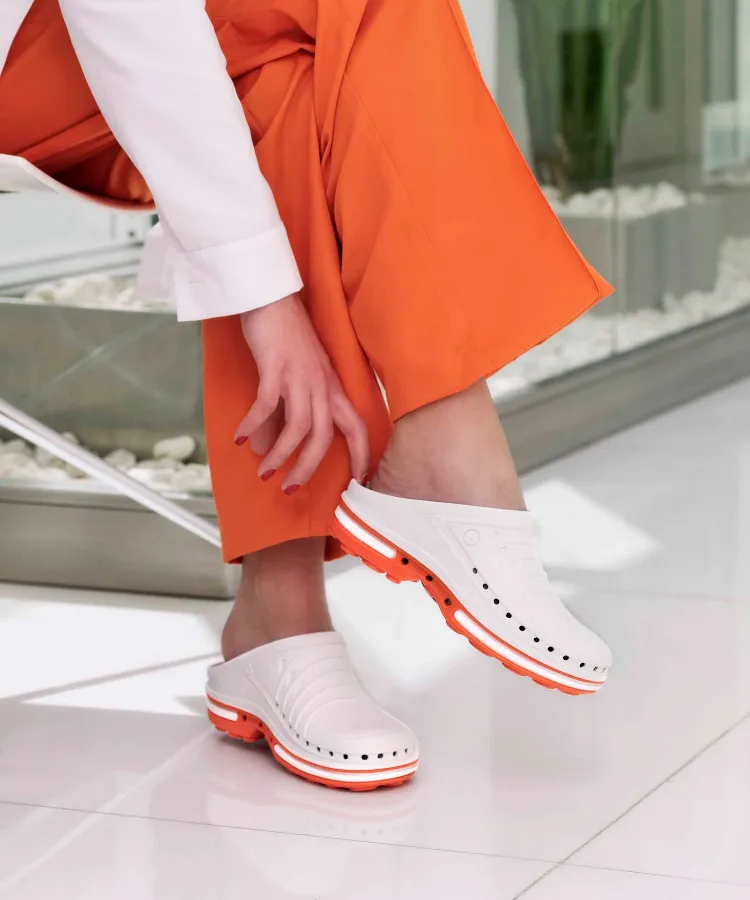 Wock Clog 01 Orange & White