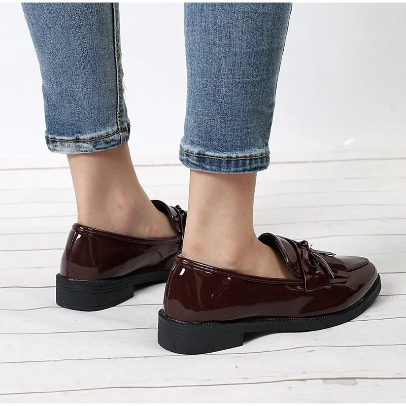 Women's Autumn Casual Leather Pointed Toe Oxfords