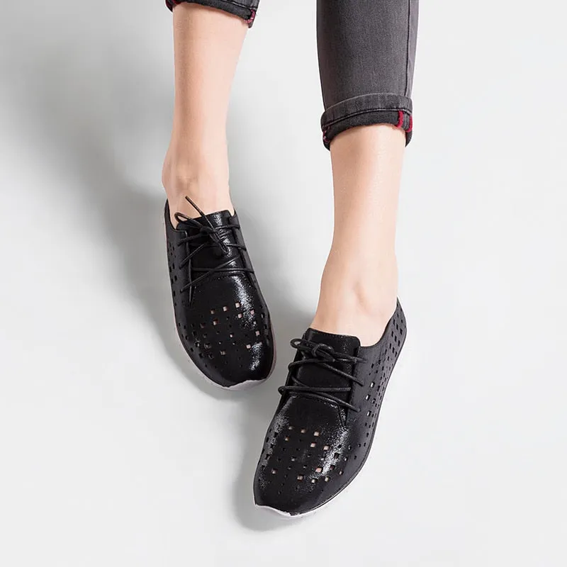 Women's Casual Breathable Lace-Up Oxfords