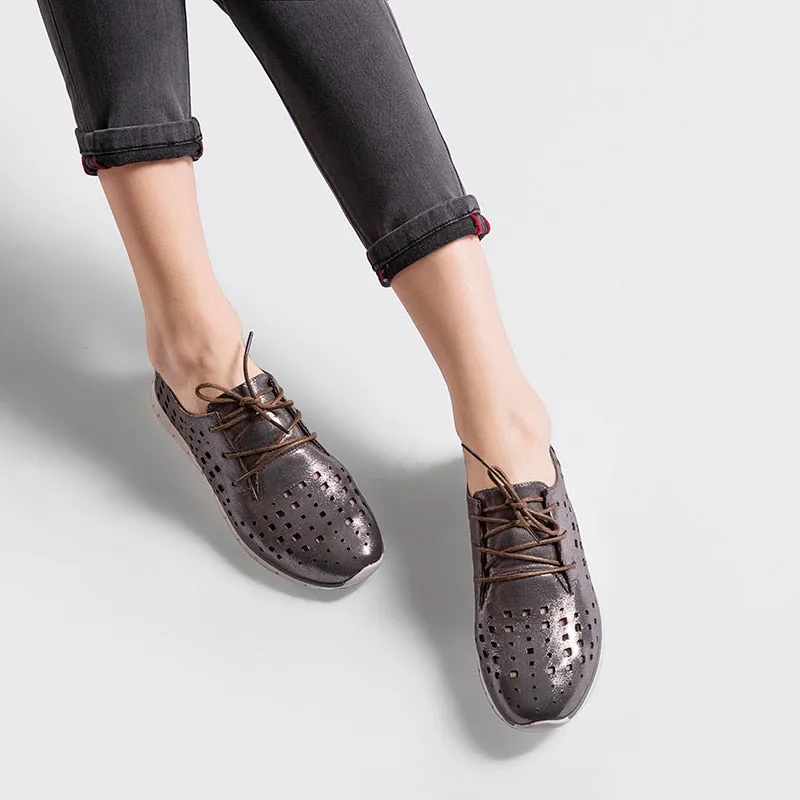 Women's Casual Breathable Lace-Up Oxfords